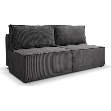 Sofa, Schlafsofa mit Bettzeugfach COMPI Dunkelgrau (1/5)