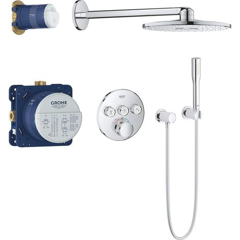 Grohe – Colonne de douche thermostatique Grohtherm SmartControl Perfect – Douche de tête Rainshower 310 mm – Mitigeur thermostatique encastré – 34705000 (1/10)