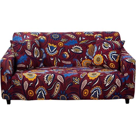 Stretch-Sofabezüge – Bedruckte, elastische Sofa- und Sesselbezüge aus Polyester und Spandex – Universeller Möbelschutz für Sofas, z. B. Y-Ax 2-Sitzer (ohne Kissenbezug)