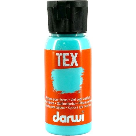 Peinture pour tissus - Vert menthe - Opaque - Peinture à l'eau - Tex - Darwi - 50ml