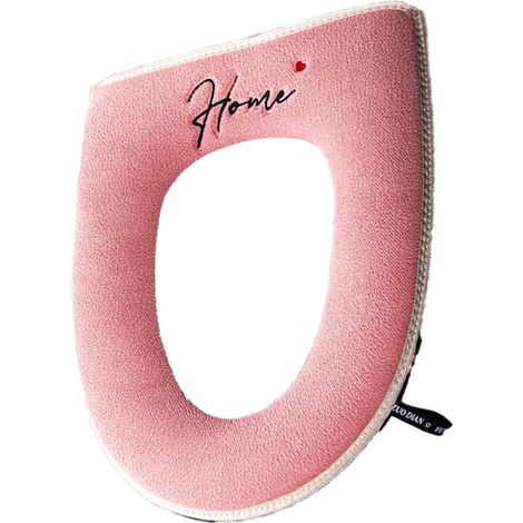 Coussin Pour Abattant De Toilette - En Velours Doux Avec Fermoir À Glissière Et Poignée En Silicone - Pour Abattants Ronds Ou Étroits - 1 Pièce (1/5)