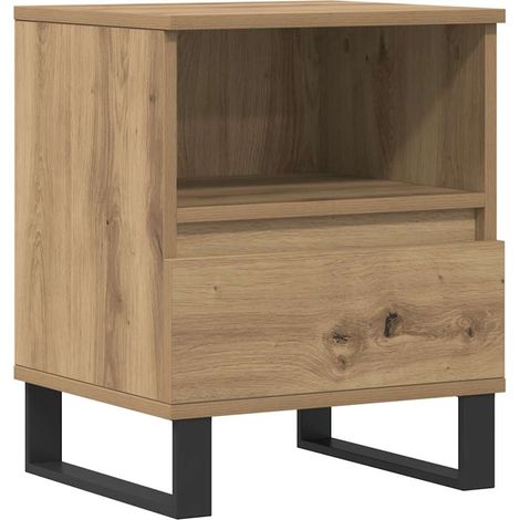 Maison Exclusive - Comodino Rovere Artigianale 40x35x50 cm in Legno Multistrato