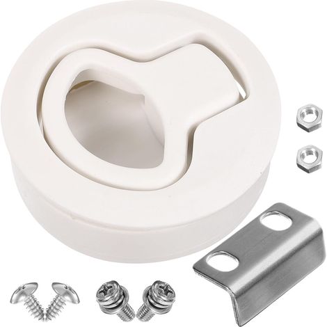 Loquet de Bateau Rond à Tête Circulaire en Plastique Blanc (1/5)