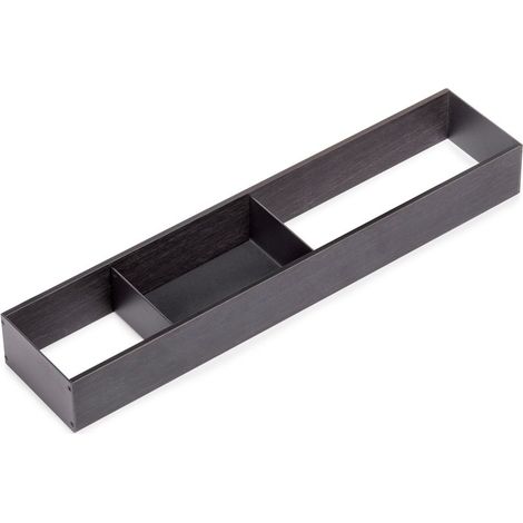 Emuca Schubladenorganisator Orderbox, 100x470mm, Stahl und Holz, Anthrazitgrau (1/5)