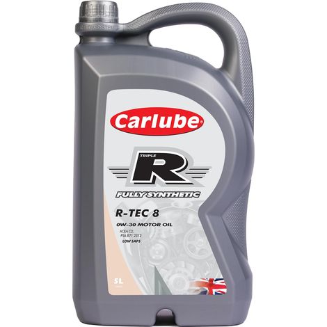 CarLube Triple R 0W-30 C2 PSA huile 100% synthétique R-TEC 8, 5 L, ACEA C2 (1/5)