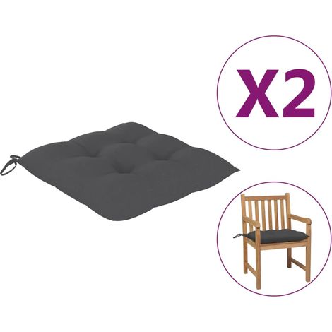Cuscini per Sedia 2 pz Antracite 50x50x7 cm Tessuto Oxford vidaXL (1/5)