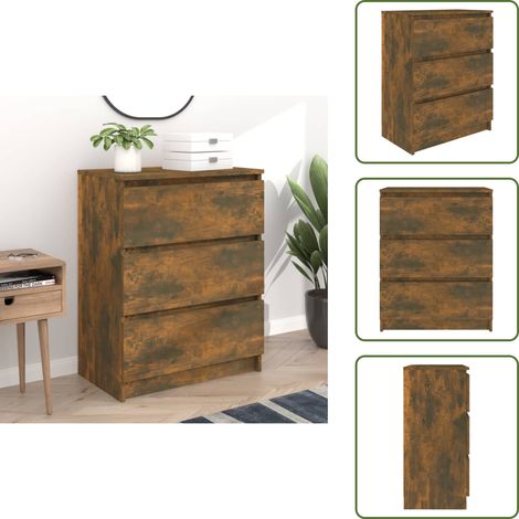 Sideboard Räuchereiche 60x35x76 cm Holzwerkstoff - Sideboard - Wohnzimmermöbel - Holzmöbel - Regal - TV-Schrank (1/5)