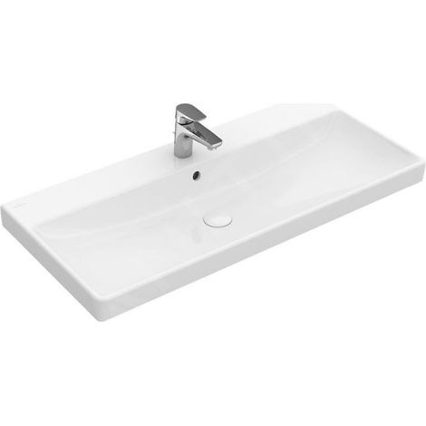 Villeroy & Boch Avento - Meuble lavabo 80x47 cm, avec trop-plein, trou de robinetterie, CeramicPlus, blanc alpin 415680R1 (1/4)