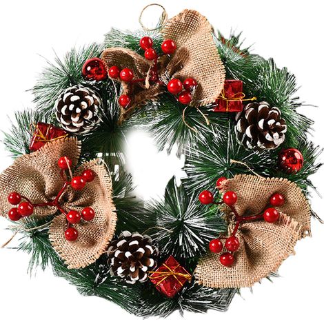 1 Couronne de Noël, décorations artistiques, intérieur et extérieur, porte d'entrée, maison (1/5)