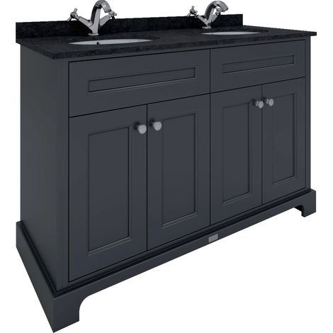 RAK Washington Black 1200mm 4 Door Double Basin Unit - RAKWBU120504 (1/4)