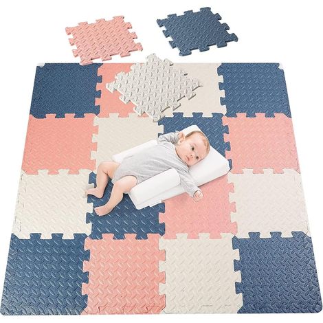 Tapis puzzle pour bébé en mousse EVA, 18 pièces, 30 x 30 x 1,2 cm (1/5)