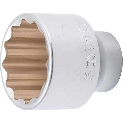 Douille pour Clé 20 mm (3/4) - Douze Pans, 55 mm - Robuste et Précise, Acier, Zones Difficiles - D-Work