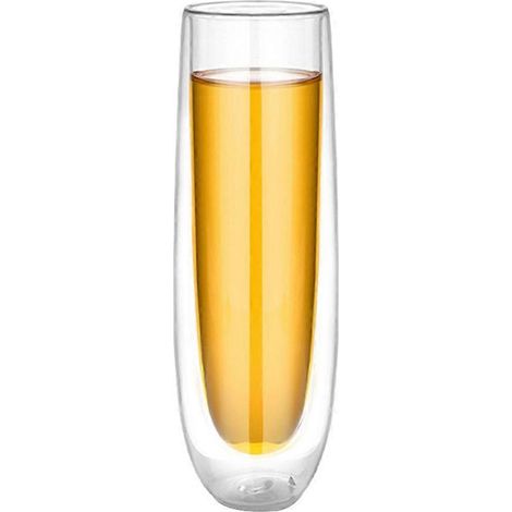 150 ml Champagnergläser, doppelwandig, einfach zu benutzen und zu reinigen, langlebig, Geschenkidee