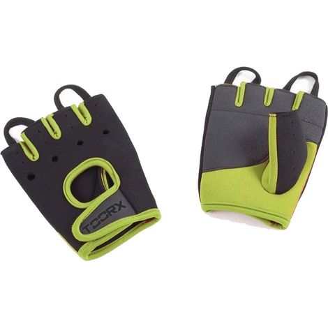 Guanti palestra - Neoprene / Lycra / Pelle scamosciata - verde L - Verde