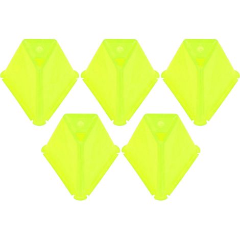 5 cônes d'entraînement football jaunes, barrières durables pour skate et rollers, marqueurs polyvalents (1/5)