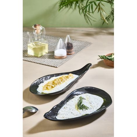 Juego de platos para servir Set 100% Vaso para beber Negro (1/3)