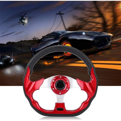 Volante da corsa, 320 mm, l'ultima versione del volante da corsa in fibra di carbonio Mini Drift Steering Wheel (rosso) (1/5)