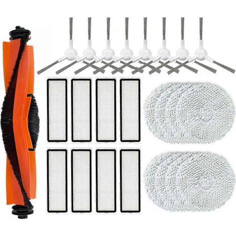Pièces de rechange pour aspirateur robot X20+ / X20 Plus : brosse latérale principale, lingette de nettoyage et filtre HEPA (1/5)