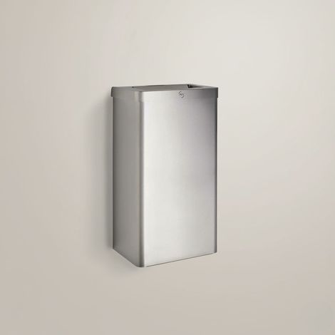 JVD - Poubelle murale 60 L anti-vandalisme (Inox 304). - Matériel professionnel