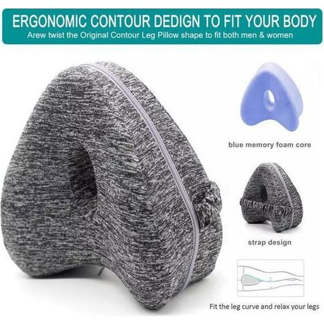 Oreiller orthopédique - Non spécifié - Mousse à mémoire de forme - Soutien genoux - Confort médium - Lavable (1/4)