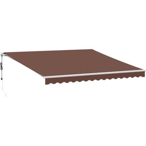 Maison Exclusive - Markise Automatisch mit LED Braun 400x350 cm