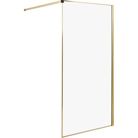Shower Screen WASPAM 1000 x 1900 mm Gold (1/5)
