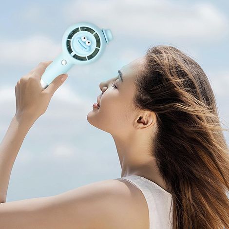 Ventilateur portable  Petit ventilateur rechargeable par USB, ventilateur personnel d'extérieur – pour hommes, femmes et enfants (utilisation intérieure, à la maison ou au bureau) (1/5)