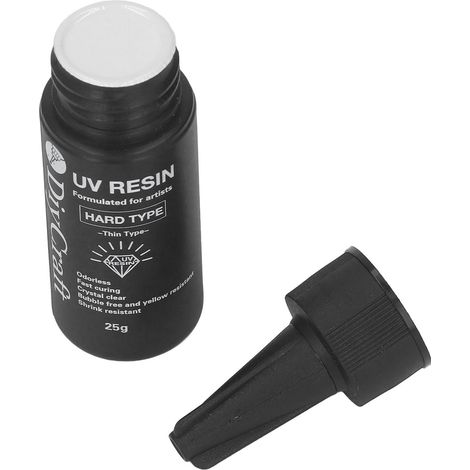 Résine époxy UV, colle transparente effet simulation, colle cristal UV, résine époxy cristal DIY, colle beurre artisanale, version fluide et inodore (25 g). (1/5)