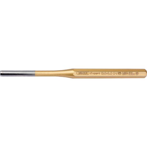 Draper Expert 6mm x 150mm Octagonal Parallel Pin Punch with Ground Tip and Tempered Head (Model 51702) (1/5)