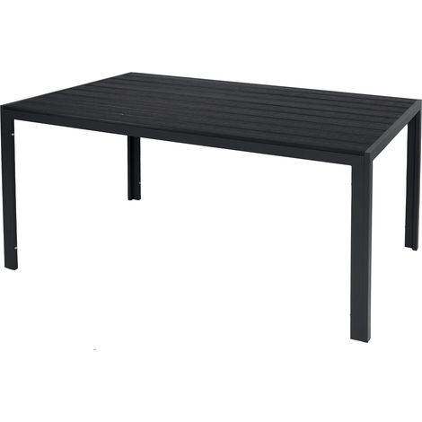 Alu Polywood Gartentisch anthrazit/schwarz 180x90x74cm-M691861-MC372233 (1/3)
