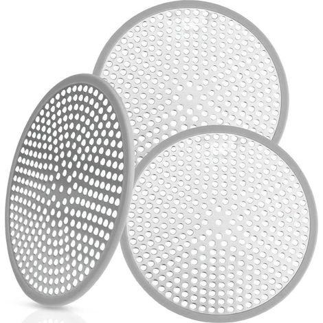 3 Pièces Attrape Cheveux Douche, Filtre Cheveux Douche Baignoire 120 mm, Grille Douche, Filtre Baignoire Anti Cheveux, Grille Baignoire Anti Cheveux, pour Cuisine, Salle de Bains Douche (1/5)