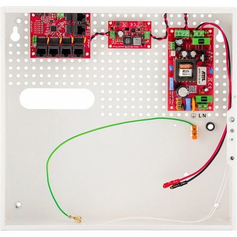 Switch PoE de 5 puertos con fuente de alimentación con buffer ATTE IPUPS-5-11-F