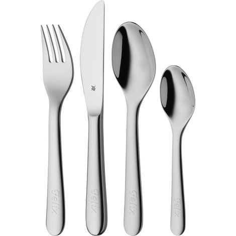 Couverts pour Enfant 4 pièces sans Gravure Acier Inoxydable (1/5)