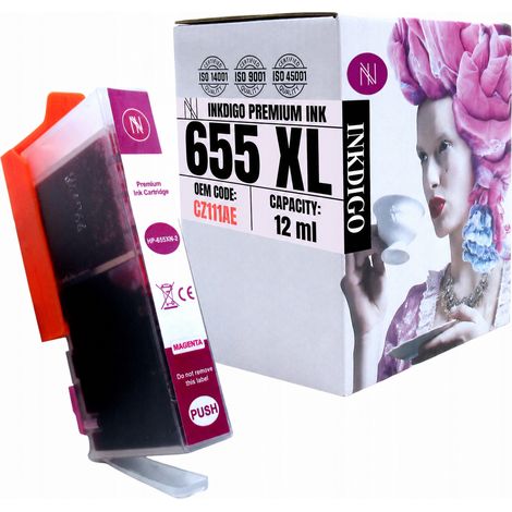 Inkdigo 655 XL M Tinte kompatibel mit HP DeskJet InkAdvantage3525 TÜV-zertifiziert (1/5)