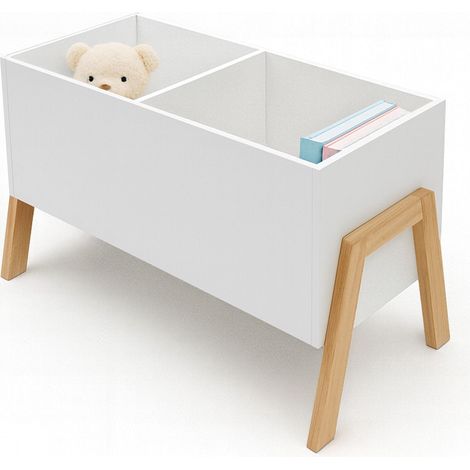 Childrens white bookcase toy storage - wood 665cm 227458942 (1/5)