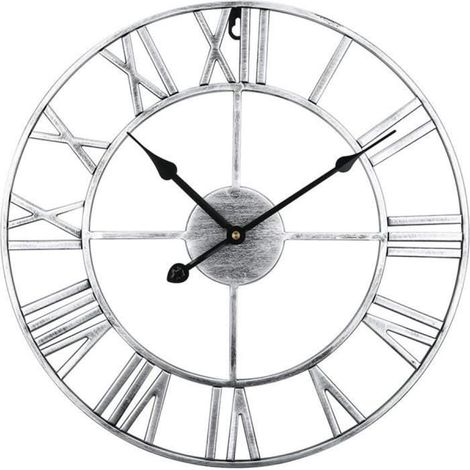 Horloge murale - KZQ - Vintage - 40 cm - Silencieuse - Métal - Design moderne (1/4)