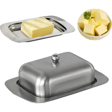 Beurrier de cuisine avec couvercle en acier inoxydable (1/5)
