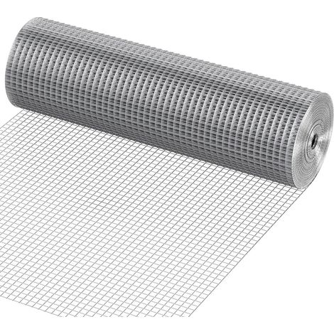Grillage galvanisé calibre 19, rouleau 24 po x 50 pi à maille 1/2 po, clôture pour poules, lapins et petits rongeurs (1/5)