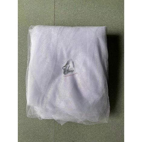 Voile anti-moustiques blanc pour lit double, 210 x 190 x 240 cm, protection légère et résistante contre les insectes (1/5)