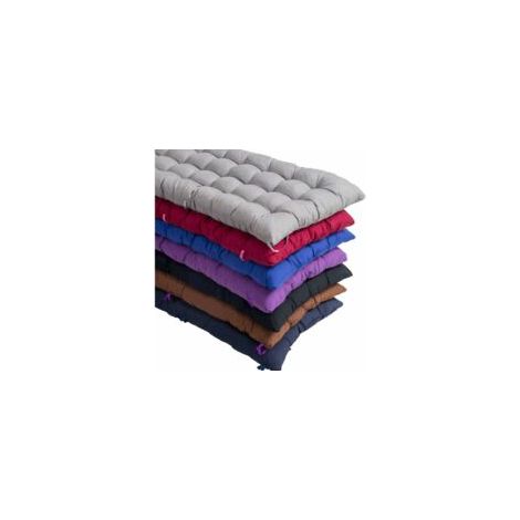 Coussin rectangulaire en coton pour banc de jardin 2 ou 3 places, 8 cm d'épaisseur, pour chaise longue, balancelle, terrasse, intérieur et extérieur, gris, 110 x 40 cm
