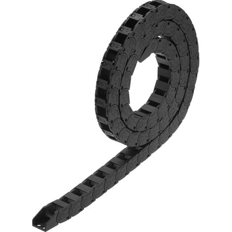 sourcing map R28 10x11mm Chaîne porte-câbles en nylon type ouvert 1 mètre avec connecteurs (1/5)