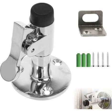 Fermaporta esterno in acciaio inox per cancelli da giardino, porte da garage, porte da patio e porte pesanti, resistente al vento con tampone in gomma - Supporto per porta e (1/5)