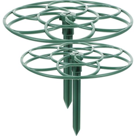 Support pour plantes en forme de tournesol – Tuteur pour plantes, treillis pour plantes grimpantes, cage de jardin durable en polypropylène (lot de 2 : 19 cm et 23 cm) (1/5)