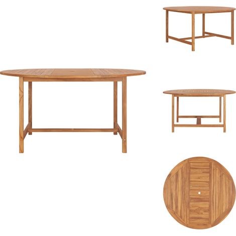Gartentisch 150x76 cm Massivholz Teak - Gartentisch - Teaktisch - Esstisch - Outdoor Möbel - Wetterfest (1/5)