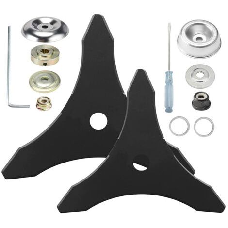 Lame de rechange pour tondeuse à gazon, en acier au carbure avec adaptateur, pour arbre de 25,4 mm ou 20 mm, compatible avec Husqvarna, Stihl, Oregon et Hitachi (1/5)