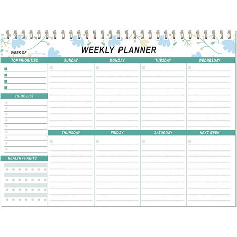 piece of weekly planner's tearable English schedule and itinerary punch book (1/5)