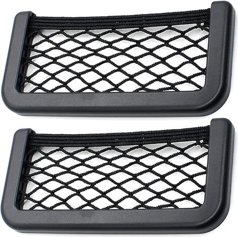 2 Pièces Filet Rangement pour Voiture Organisateurs Rangement Coffr Multifonctionnel Sac Pocket Organizer de Voiture pour Ustensiles Maison Filet élastique 20  8CM