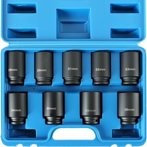 Coffret de 9 Douilles à Choc 1/2" Impact 29-38 mm CR-Mo (1/5)
