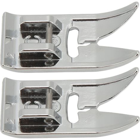 Lot de 2 pieds-de-biche de type C, en acier inoxydable, outil de couture universel, compatible avec les machines à coudre Singer et Viking.