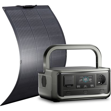 ALLPOWERS VOLIX P300 Tragbare Powerstation mit 100W flexiblem Solarpanel, 256Wh LiFePO4 Akku, 300W Wechselstrom, PD100W USB-C Anschluss, Solargenerator für Stromausfall, Camping, Wohnmobile, Notfall (1/5)